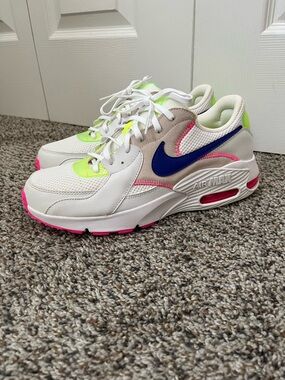 Women’s Nike Air Max Excee DD2955-100 White/Indigo/Pink Running Shoes Size 11